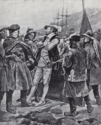 Sir Humphrey Gilbert discovering Newfoundland