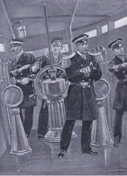 Admiral Togo in the Conning Tower of His Flagship, Directing a Naval Action