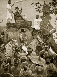 British troops entering Singapore, illustration from 