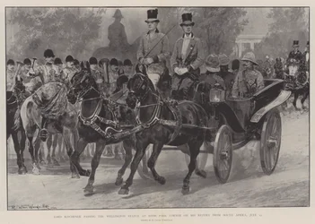 Lord Kitchener Passing the Wellington Statue at Hyde Park Corner on His Return from South Africa, 12 July