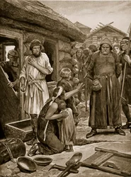 Over-Taxed Subjects Ejected from Their Houses, Illustration from 