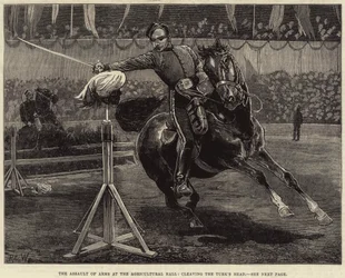 The Assault of Arms at the Agricultural Hall, cleaving the Turk