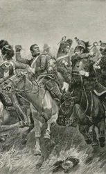 The Gallant Charge of the Scots Greys at the Battle of Waterloo