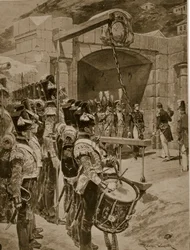 The Surrender of Mauritius Isle to the British in 1810, Illustration from 
