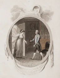 Miss Darnford Bringing to Mr. B the News of the Birth of a Son, Illustration for 