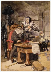 Sketch to Illustrate the Passions - Avarice, 1854
