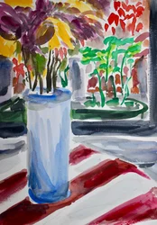Blue Vase and Windowbox, 2015