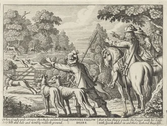Deer Chased by Hunting Dogs
