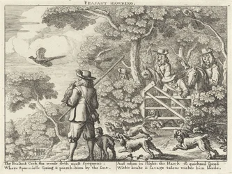 Pheasant Hawking (title on object) (series title)