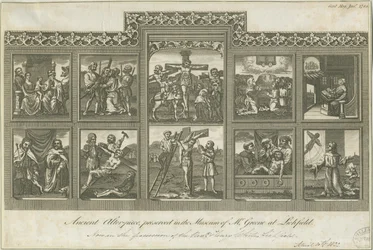 Lichfield - Ancient Altar-Piece: engraving