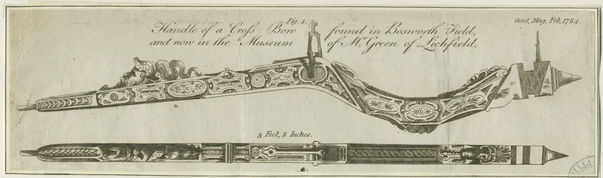 Lichfield - Handle of Cross Bow: engraving, nd [c 1784]