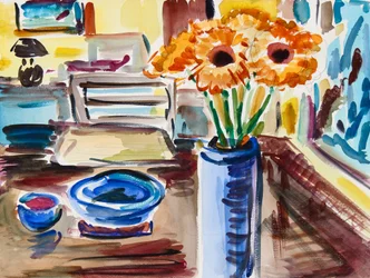 Still Life with Black-Eyed-Susans