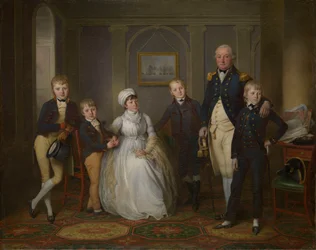 Captain Richard Grindall (1750-1820) and His Family, c.1800