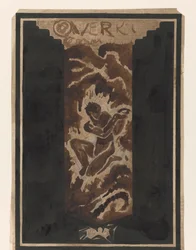First Design for the Book Cover for Over Kunst, II, by R.N. Roland Holst