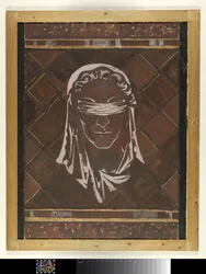 Head of Blindfolded Justice; Design for Figure of Marble Decoration in the Supreme Court in The Hague