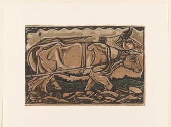 Design for Painting Heidemaatschappij in Arnhem: Two Oxen