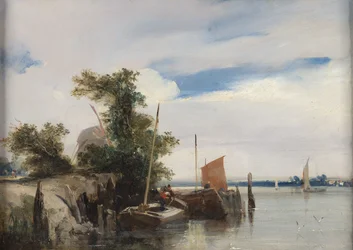 Barges on a River