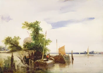 Barges on a River