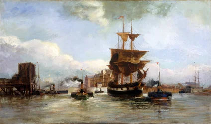 Leaving West Bute Dock, Cardiff, 1861-1916