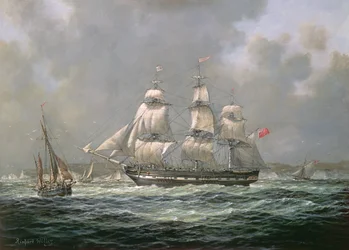 East Indiaman H.C.S. Thomas Coutts off the Needles, Isle of Wight