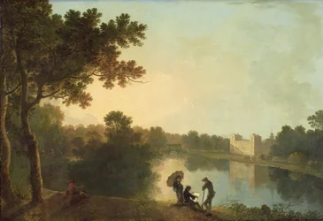 South-east view of Wilton from across the river