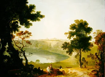 View of the Castel Gandolfo and Lake Albano, c.1754