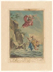 Mentor Throws Telemachus from a Rock and Jumps After Him (Telemachus Series)