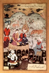 Miniature of Salomon and Balkis, c. 1595