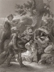 Duke of Monmouth taken after the Battle of Sedgemoor. From The History of England published 1859