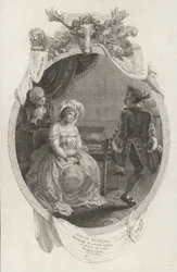 Scene from The Tender Husband by Richard Steele (engraving)