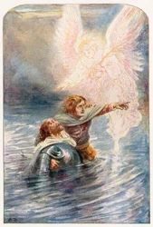 Christian and Hopeful Cross the River