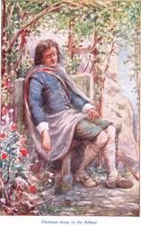 Christian Sleeps in the Arbour, from The Pilgrims Progress