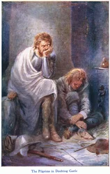 The Pilgrims in Doubting Castle, from The Pilgrims Progress published by John F Shaw & Co, c.1900