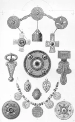 Anglo-Saxon Relics. Personal Ornaments of Gold and Bronze