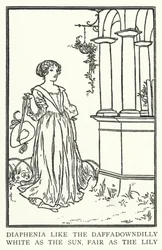 Diaphenia like the daffadowndilly, white as the sun, fair as the lily