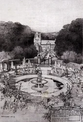Pittencrieff House from the Pond Garden, from Thomas Mawson