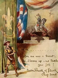 Design for Scouts Enrolment Card, 1944