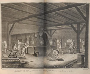 Glass Making. From Encyclopédie by Denis Diderot and Jean Le Rond d