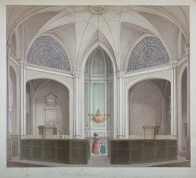 Interior of the Church of St Bartholomew-the-Less, City of London