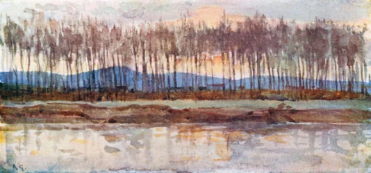 Banks of the Arno in the Evening Glow
