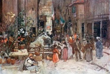 The Mercato Nuovo in 1884