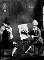 The Macaroni Painter, or Billy Dimple Sitting for His Picture