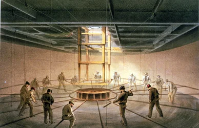 Cable Passing Out of One of the Tanks on Board the Great Eastern, from 