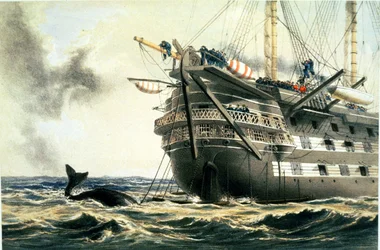 HMS Agamemnon Laying the Original Atlantic Cable, from 