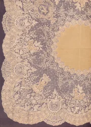 Handkerchief of Brussels Lace, 1863