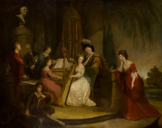 Sir Henry Bridgeman and his Family Making Music below a Bust of Handel
