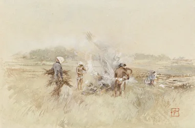 At Work Heaping Brush on Smouldering Fires