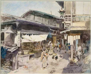 Street Scene in Ikao, Japan