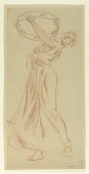 Study for Girl with Tambourine, 