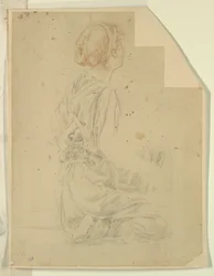 Study for a seated woman, “Vintage Festival,” Mendelssohn Glee Club, New York, NY